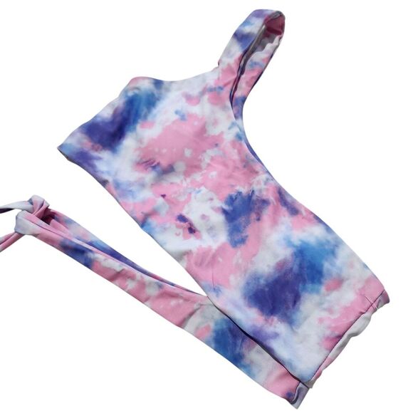 Vikini Top For Women Size Large Tie Dye Color One Shoulder - Picture 4 of 9